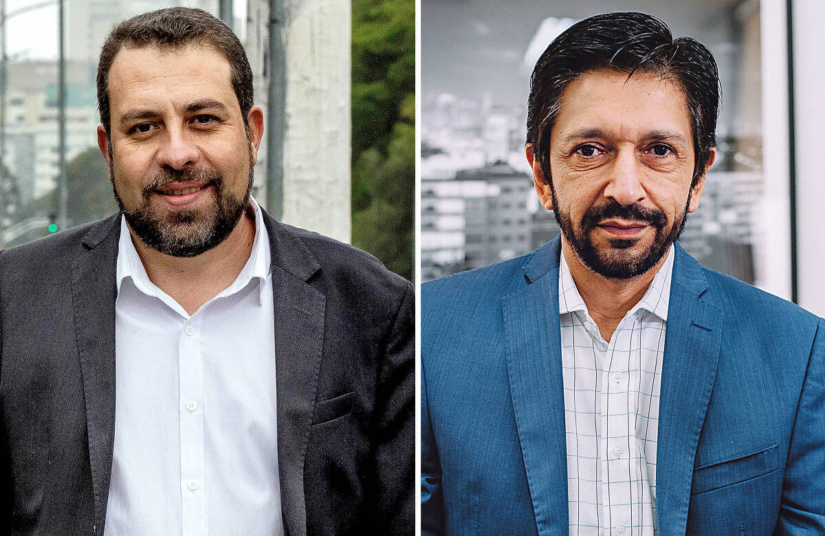 Montagem com Guilherme Boulos (PSOL) e Ricardo Nunes (MDB), candidato à Prefeitura de São Paulo