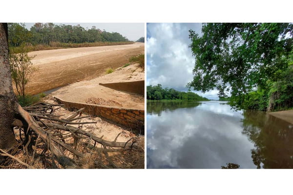 Canal do Araguaia seca completamente e vira “rio de areia”. Veja vídeo