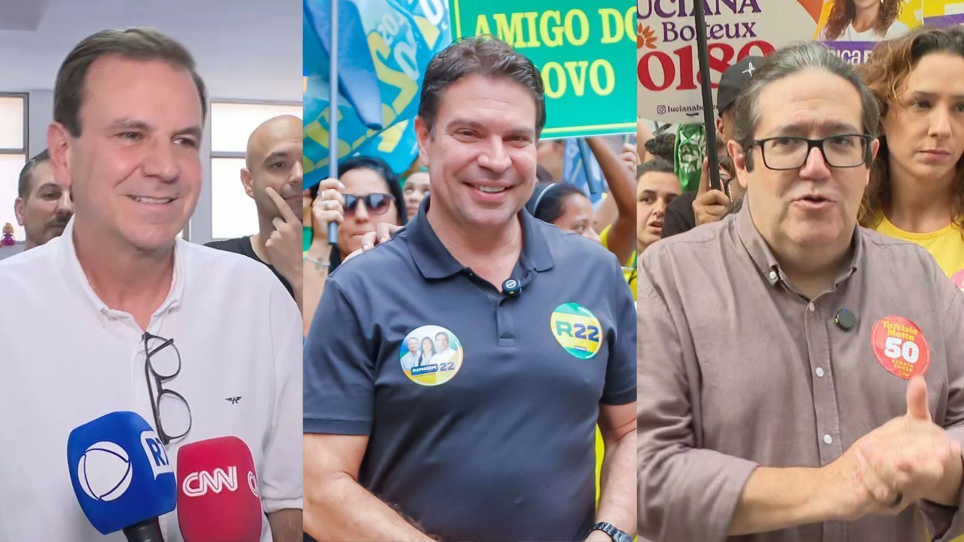 Cidade de Deus, Circo Voador: as agendas dos candidatos à Prefeitura do Rio nesta quinta (19)