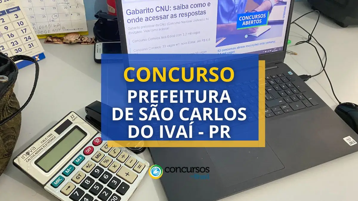 Concurso São Carlos do Ivaí, Concurso Prefeitura de São Carlos do Ivaí, Edital São Carlos do Ivaí