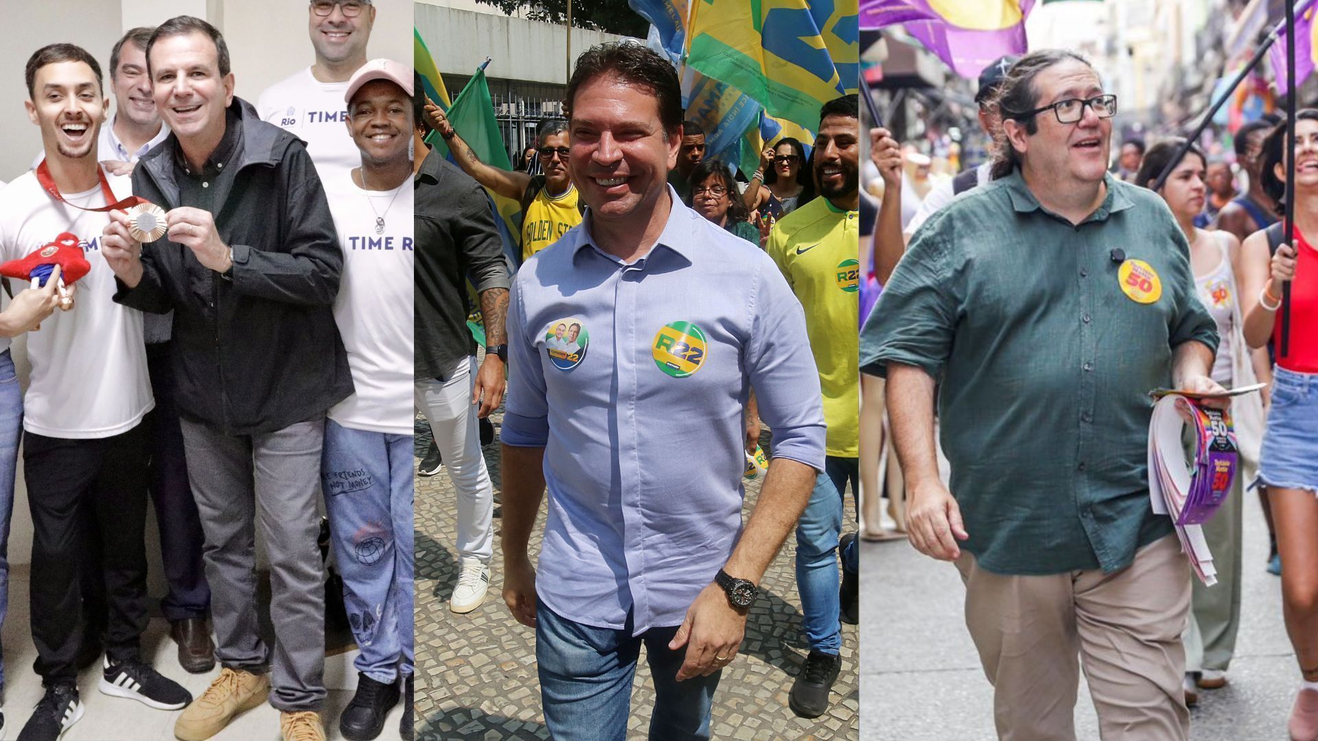 Compromissos na zona oeste: as agendas dos candidatos à Prefeitura do Rio neste domingo (22)