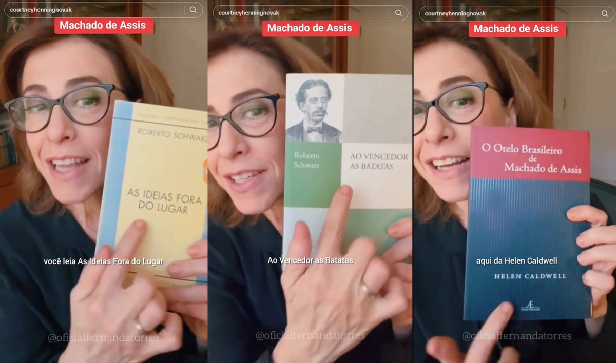 Fernanda Torres se inspira em influencer americana que viralizou ao ler Machado de Assis e estreia no TikTok com dicas de livros | Pop & Arte