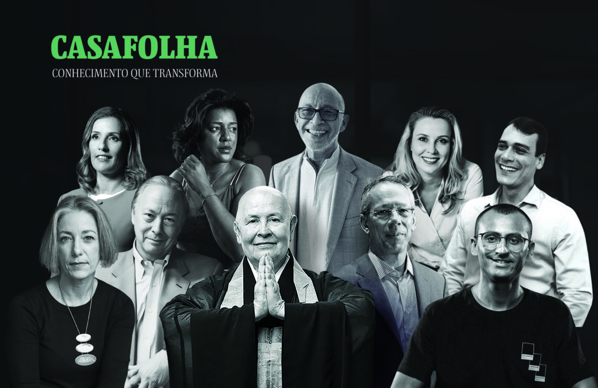 Banner da CasaFolha mostra imagens de dez personalidades de destaque