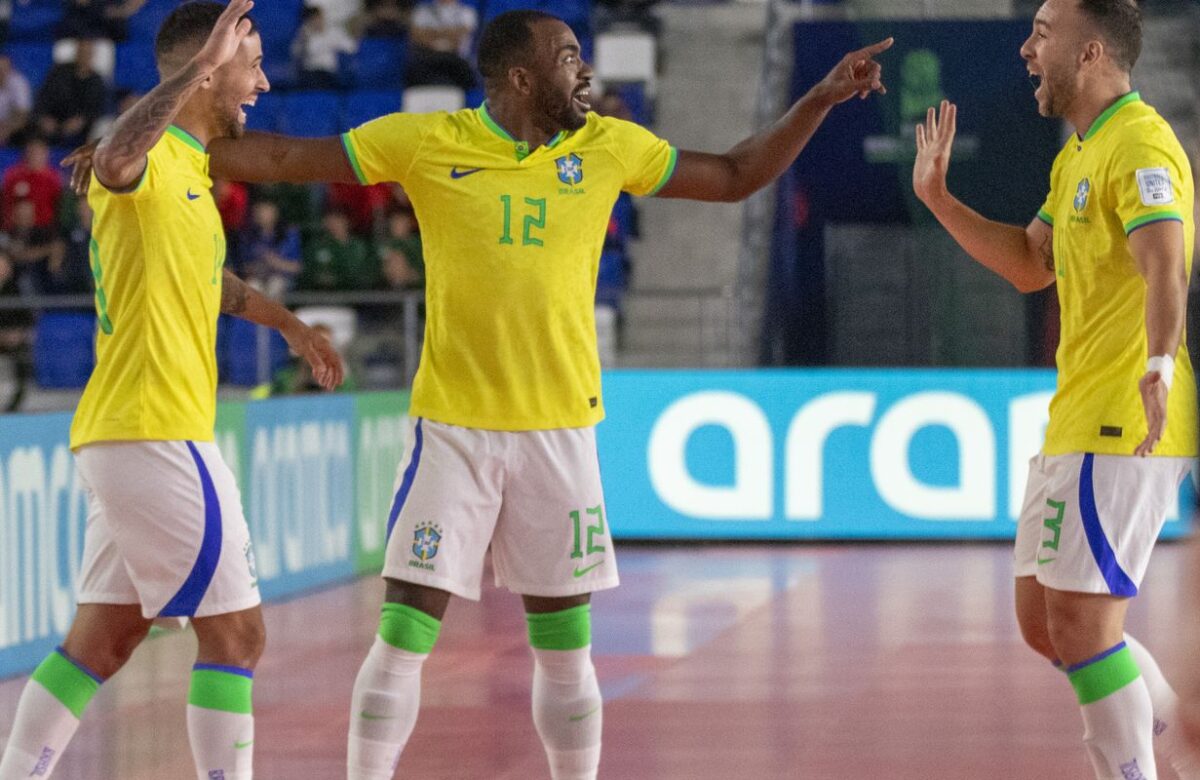 Futsal: Brasil fecha 1ª fase da Copa do Mundo com aproveitamento 100%