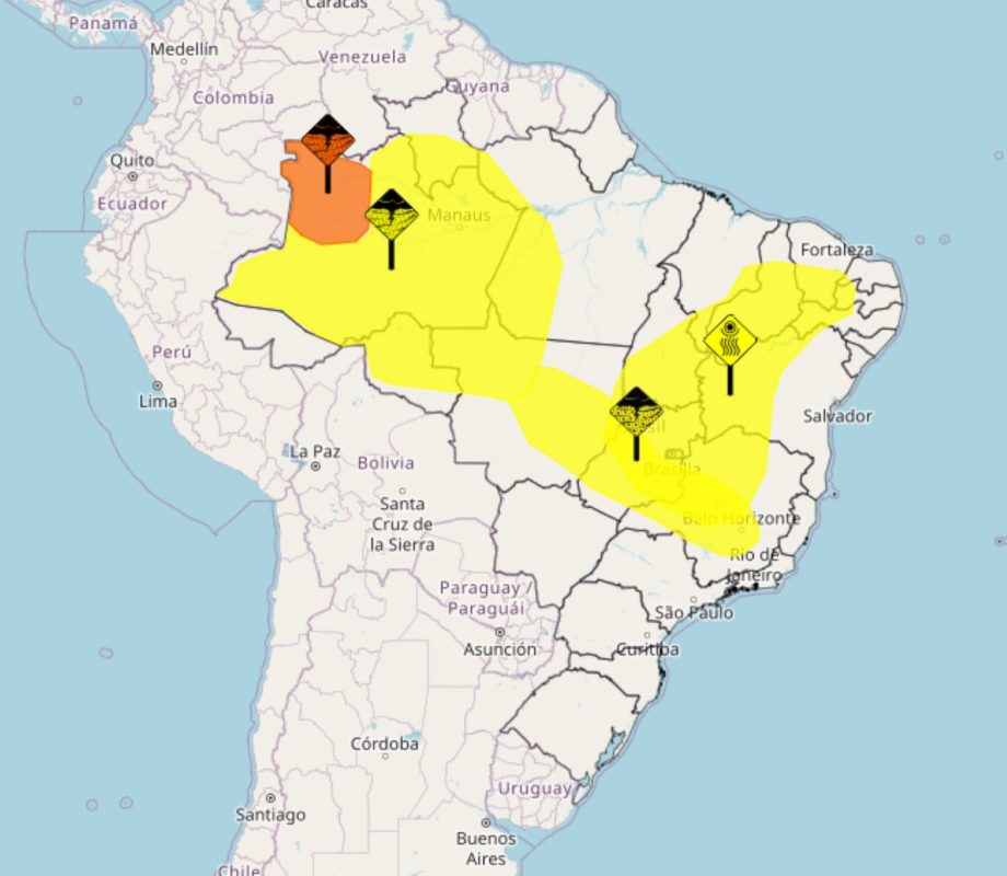 Inmet emite alerta de tempestade para 533 cidades; veja onde