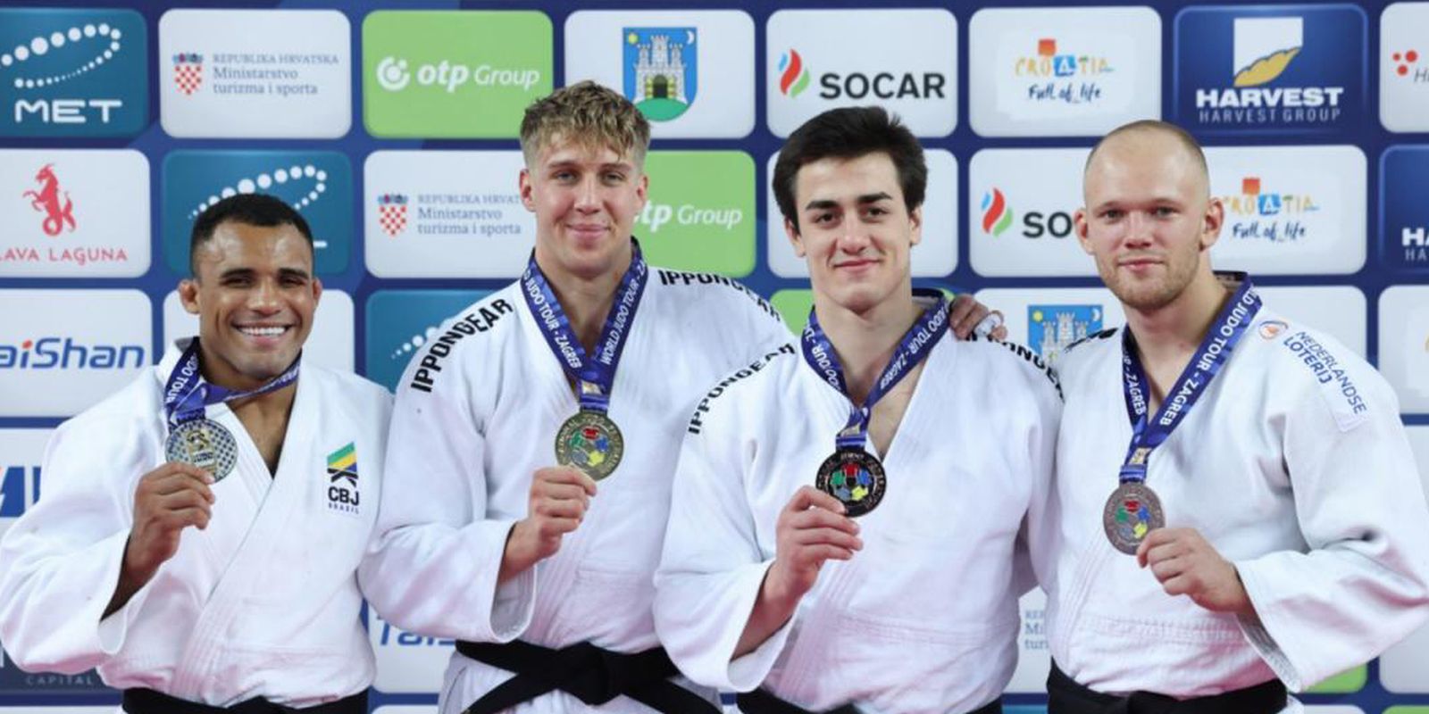 Judocas brasileiros terminam com cinco pódios em Grand Prix de Zagreb