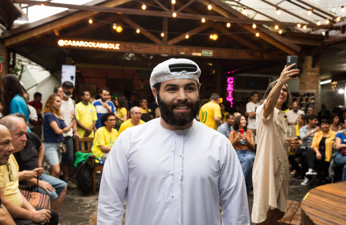 Abdul Jarour, candidato a vereador em SP pelo PSB, durante evento em São Paulo