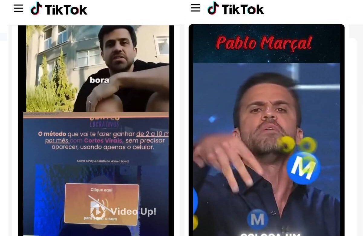 Prints de vídeos em que aparece o candidato Pablo Marçal