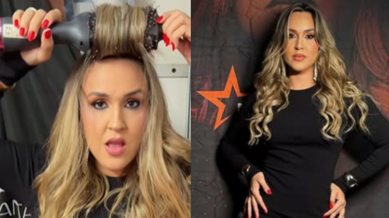 Cantora de forró sofre acidente com escova modeladora antes de show; vídeo