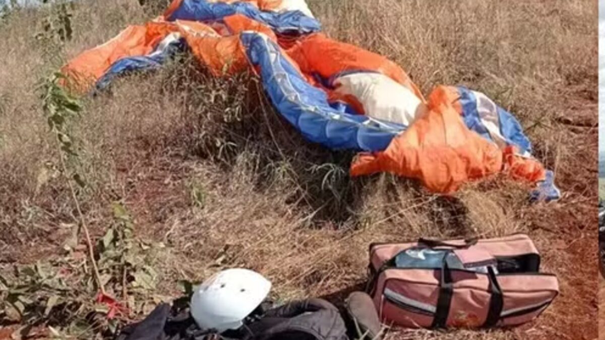 Piloto de parapente sofre queda em Iporá