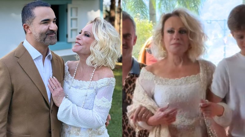 Saiba quem levou Ana Maria Braga ao altar em seu casamento religioso