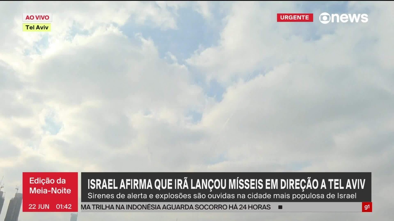Sirenes e explosões são ouvidas em Tel Aviv, Israel, após ataque dos EUA ao Irã