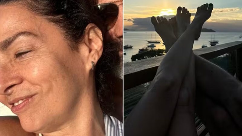 Claudia Ohana surge em clima de romance com diretor de cinema