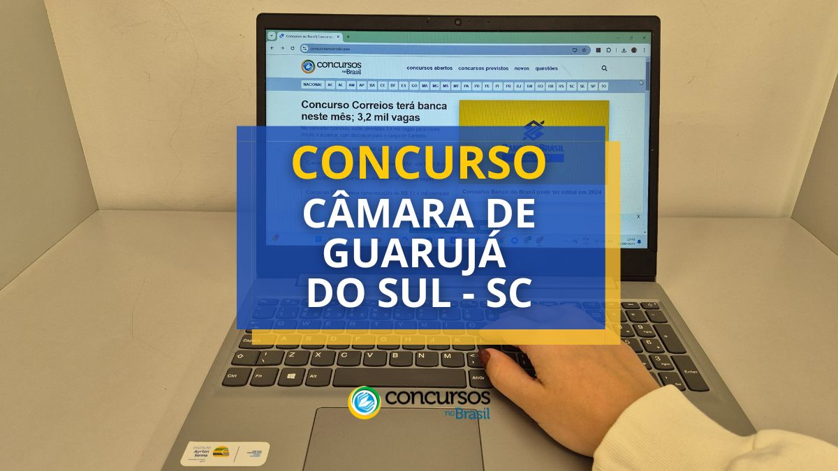 Concurso Câmara de Guarujá do Sul – SC abre vagas; até R$ 3,5 mil