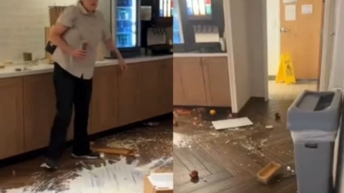 Demitida após montar café da manhã quebra tudo em hotel; vídeo