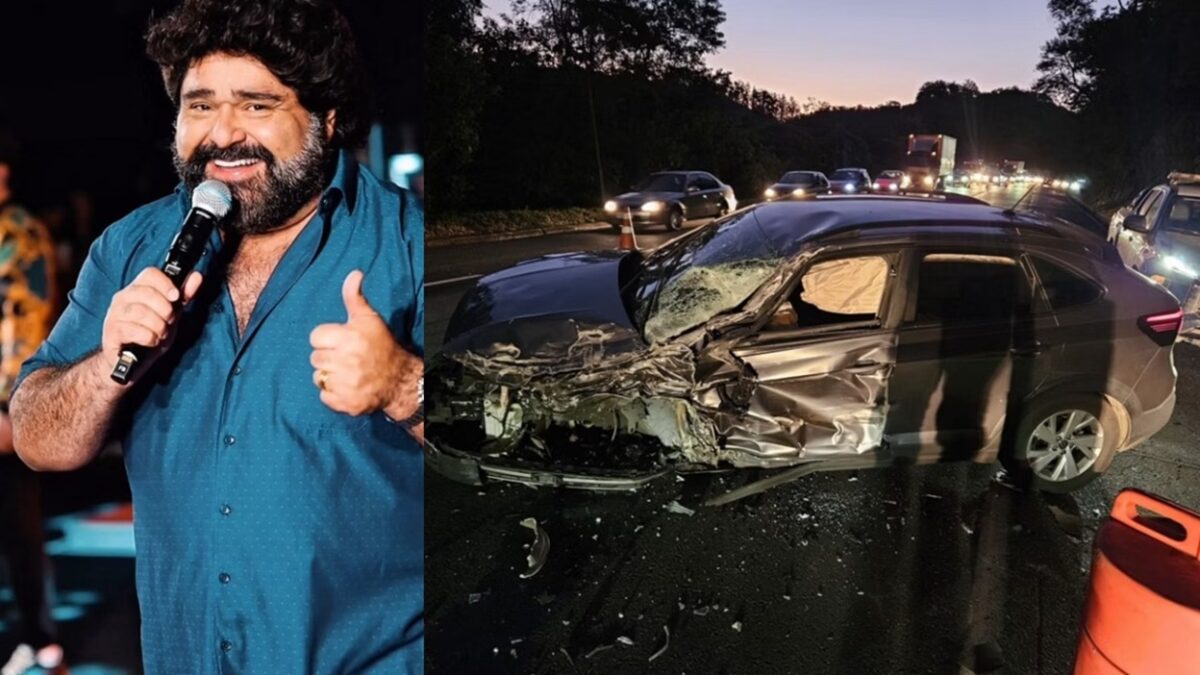 Fabiano, dupla de Cesar Menotti, sofre acidente: ‘Carro acabou’