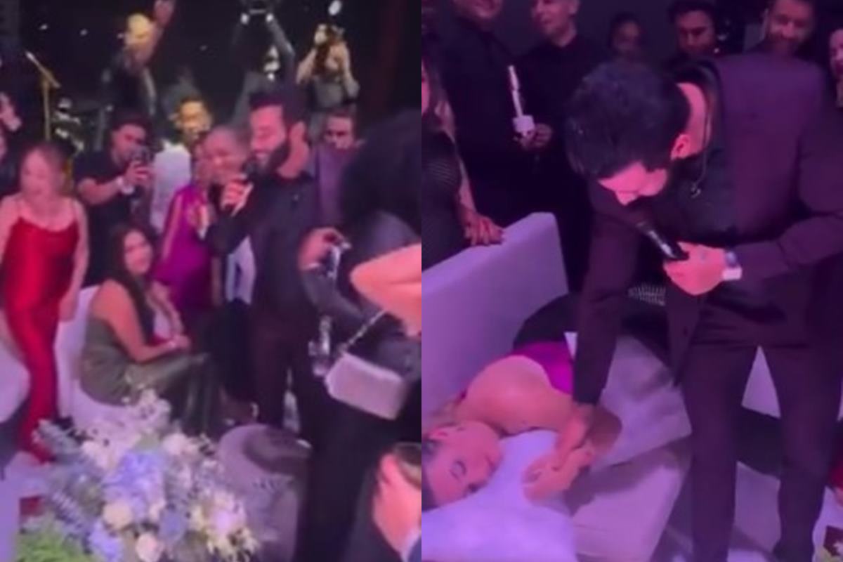 Gusttavo Lima vira meme ao tentar acordar mulher em festa de Militão