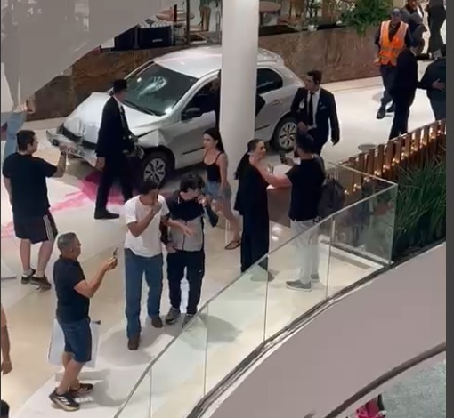 Homem é preso após invadir Shopping Flamboyant com carro