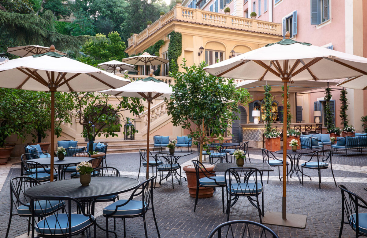 Restaurante do Hotel de Russie, do grupo Rocco Forte Hotels, em Roma
