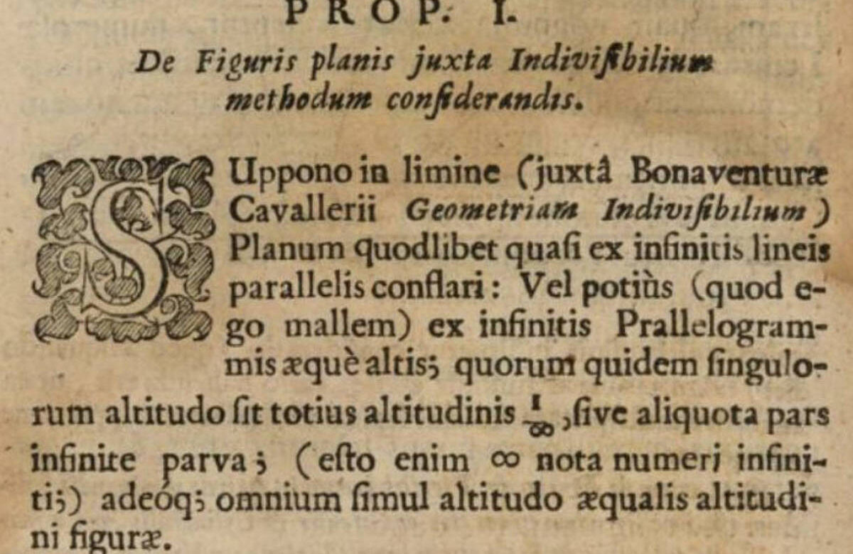 A imagem apresenta uma página de um texto matemático antigo, com o título